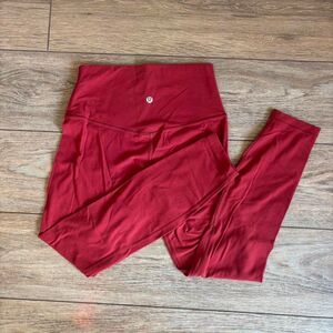 Lululemon red align leggings size 6